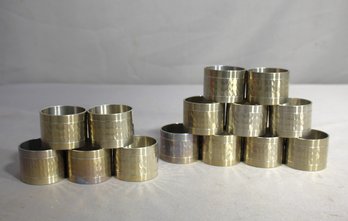 Group Of 14 Vintage Selangor Pewter Napkin Rings