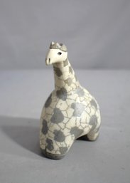 South African  Handmade Initialled Ceramic Giraffe