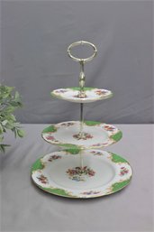 Fine China Three Tiered Cake/Plate Stand