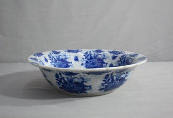 Large Blue And White Bowl