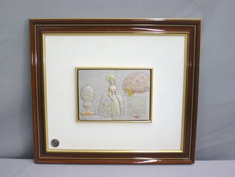 Original Emyl Sere Vintage Sterling Silver &  Mixed Metal 'Contessa'  Sculptural Relief Wall Plaque