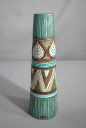 Mid-Century Tall Ceramic Vase By Laholm, Sweden - Yourstone Keramik With Original Sticker