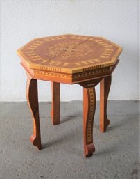 Exquisite  Design Abalone And Wood Inlay Moorish Style Tabouret