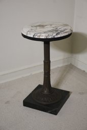 Round Marble Top Iron Base Stand