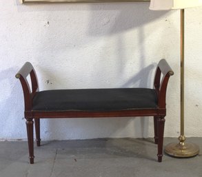 Bombay Co. Classic Open Arm Window Bench With Fluted Legs