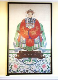 Framed CHINESE ANCESTOR PAINTING OF A COURT LADY