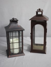 Two Lantern-one LED 14'H And 12'H