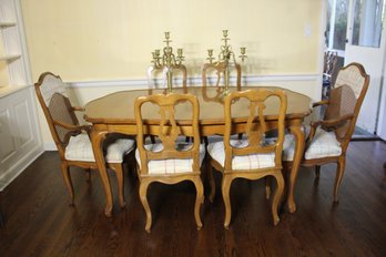 Seven (7) Piece Dining Table With Six Chairs