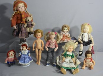 A Collection Of Vintage And Modern Dolls