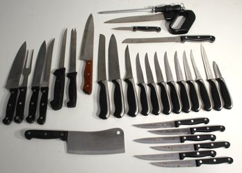 Group Lot Of Kitchen Knives