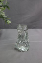 Control Bubble Glass Crystal Hound Dog Figurine