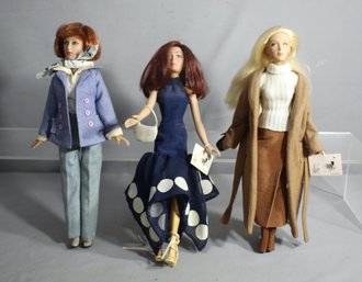 Elegant Trio Of Madame Alexander Fashion Dolls