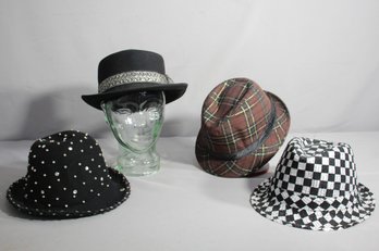 Fun Fedora Foursome: A Diverse Collection Of Vintage And Modern Hats