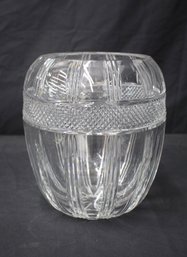 Vintage Large Hand Cut Large Crystal Vase