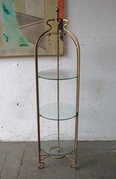 Three (3)Tier Metal Stand With Glass Shelves