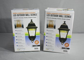 2 Led Outdoor Wall Sconces. New In Box