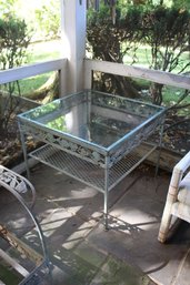 Garden Glass Top Accent Table