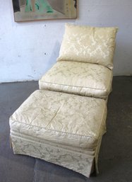 Domain Skirted Armless Chair And Ottoman