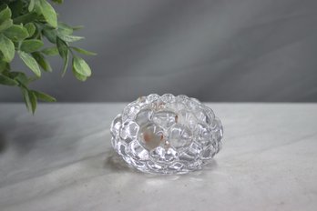 Orrefors Crystal Art Glass Raspberry Bubble Anne Nilsson Votive Candle Holder