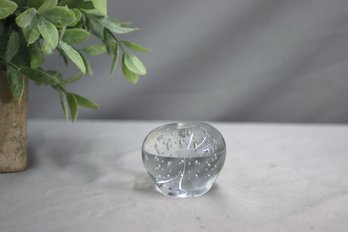 Clear Glass Apple  Desk Paper Weights