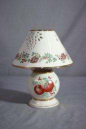 Lenox Williamsburg Boxwood And Pine Candle Lamp With Shade Tea Light 10' Retired