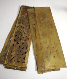 Antique Brass Decorative Panels  Set Of Intricately Cut Designs