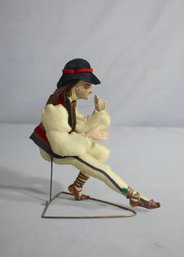 Artisan Crafted Figurine With Leather Shoes