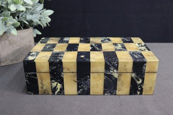 Nesting Boxes - Faux Ebony & Ivory Dominos On Checkerboard Inlay