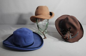 Vintage Styled Felt And Wool Fedora Hats Collection