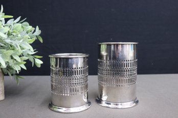 Two Vintage Sheffield Silver Plate EPC Syphon Stands #55 And #56