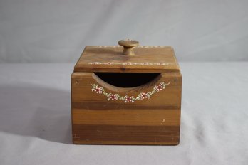 Vintage Lidded  Hand Painted Recipe Box