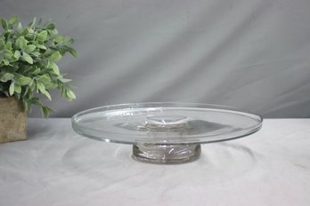 Vintage Glass Bowl With Footed Stand