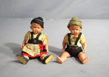 Charming Vintage German Boy And Girl Dolls From The 1950s