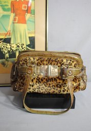 Kathy Van Zeeland Luxe Leopard Print Handbag