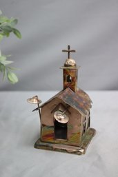 Vintage Copper, Metal Church, Music Box, Plays 'Amazing Grace'