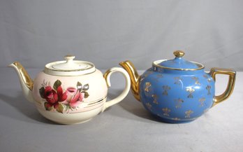 Vintage Pair Of Elegant Porcelain Teapots