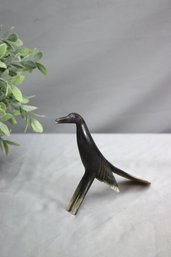 Vintage Hand Carved Natural Horn Bird Figurine Folk Art