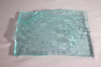 Thick Forged Curved Glass Slab Tray