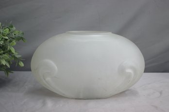 Art Deco Vintage  FROSTED SATIN Glass Vase