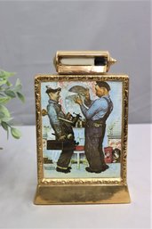 Kentucky Bourbon The Plumbers Norman Rockwell Limited Edition Porcelain Decanter