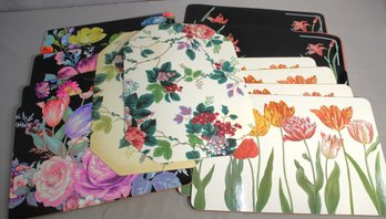 Collection Of Elegant Floral Table Mats  Group Of 12