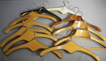 Vintage Wooden Clothes Hangers Collection  Set Of 10