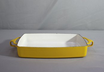 Vintage White And Yellow Dansk Kobenstyle Rectangular Casserole/roasting Pan