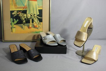 Lot Of Open Back Women's Shoes - Ann Marino And Naturalizer, Size 7
