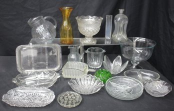 Group Lot Of Glass Tableware