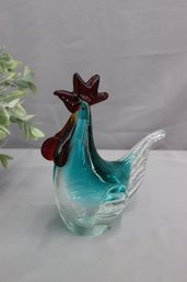 Hand Made Art Glass Rooster