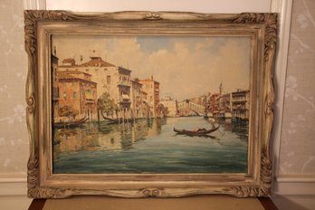 Gondolas Venice Artist: BENEDETTI - Signed  Painting