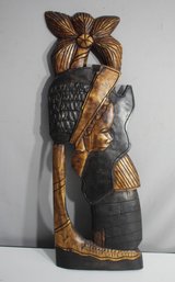 Vintage African Walk Art Wood Carving From Ghana