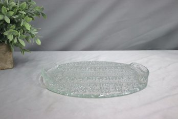 Glass Typography Cheese Plate -12.5' Round