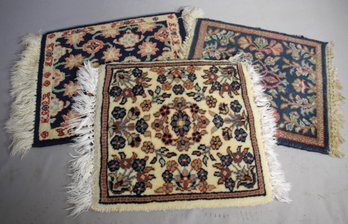 Set Of 3 Handwoven Miniature Persian Rugs - 12' X 13'